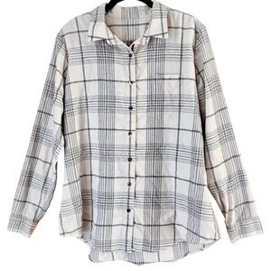 KÜHL Kamila™ Flannel Shirt Cream and Gray, Size L